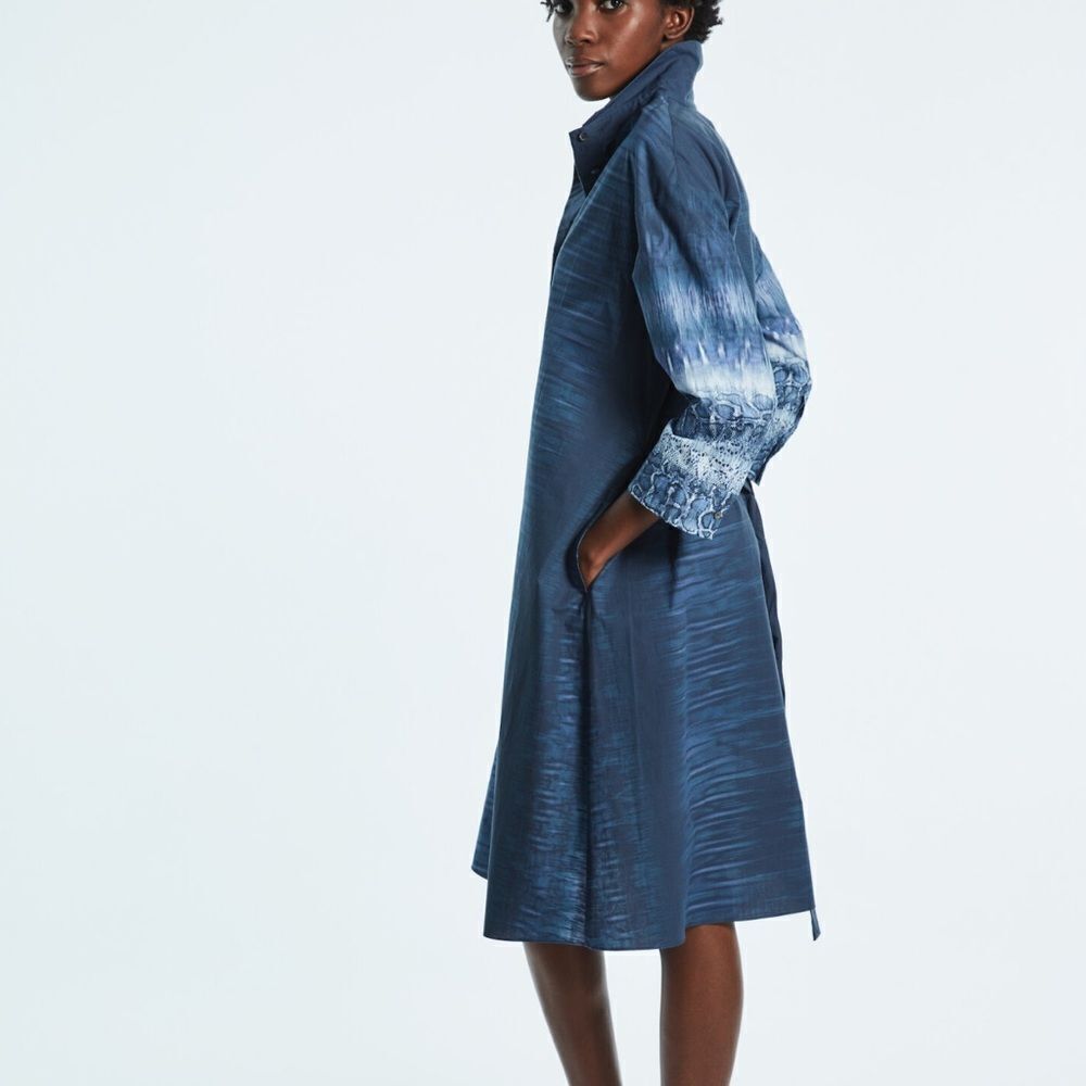 Kobi Halperin Cotton 3/4 Sleeve Patterned Shirt Dress Size S